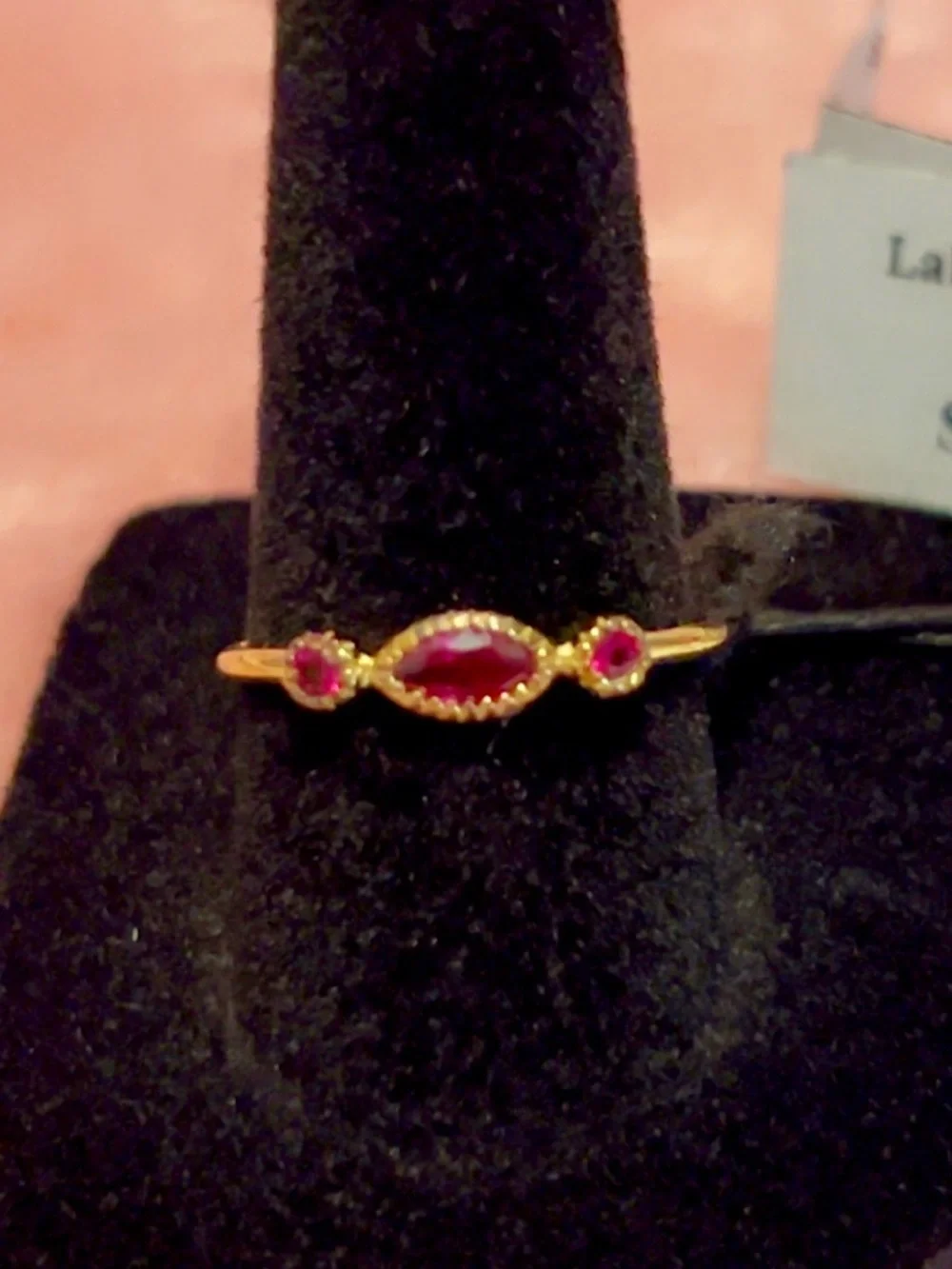 Gold-Tone Stackable Lab-Created Ruby Ring Set - Red