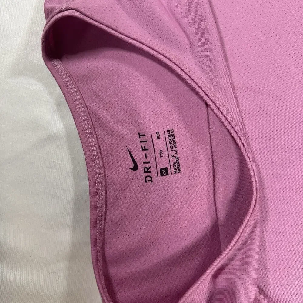 Nike Pro Dri-FIT Women’s Pink Long Sleeve Training Shirt XXL Slim Fit NWT