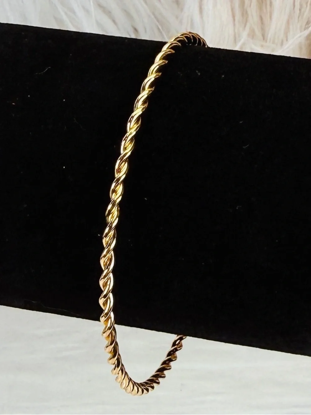 Elegant Goldtone Thin Stacking Cuff Bracelet