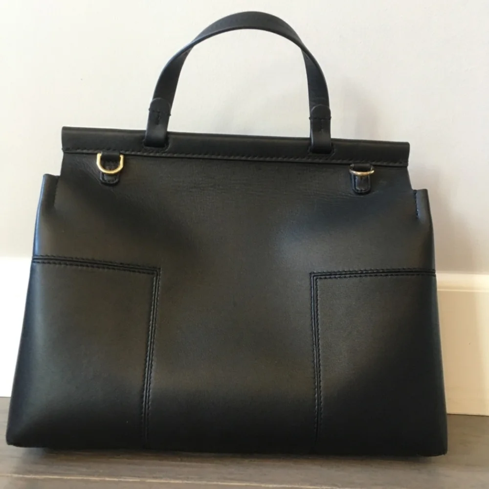 Tory Burch Block-T Leather Satchel
