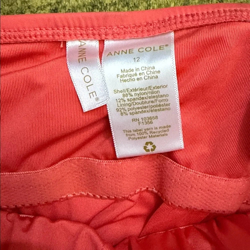 Anne Cole Vibrant Coral Swimwear size: 12