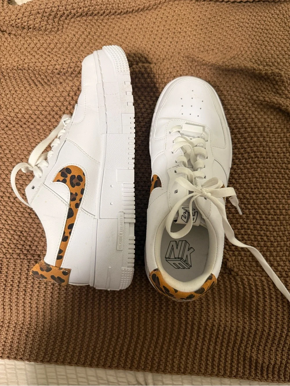 Nike Air Force white cheetah
