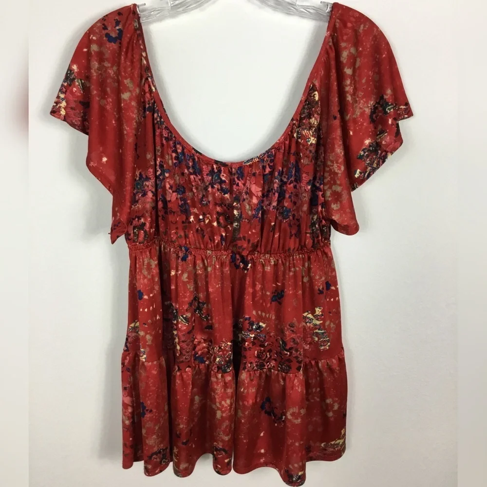 Free People Sun Kissed Floral Top Size Small