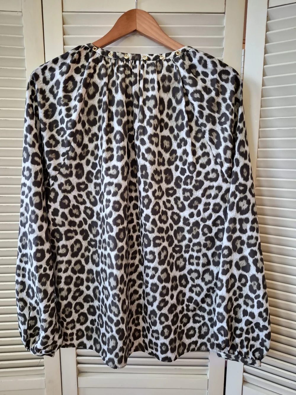 MICHAEL Michael Kors Women's Leopard Print Blouse Size Large