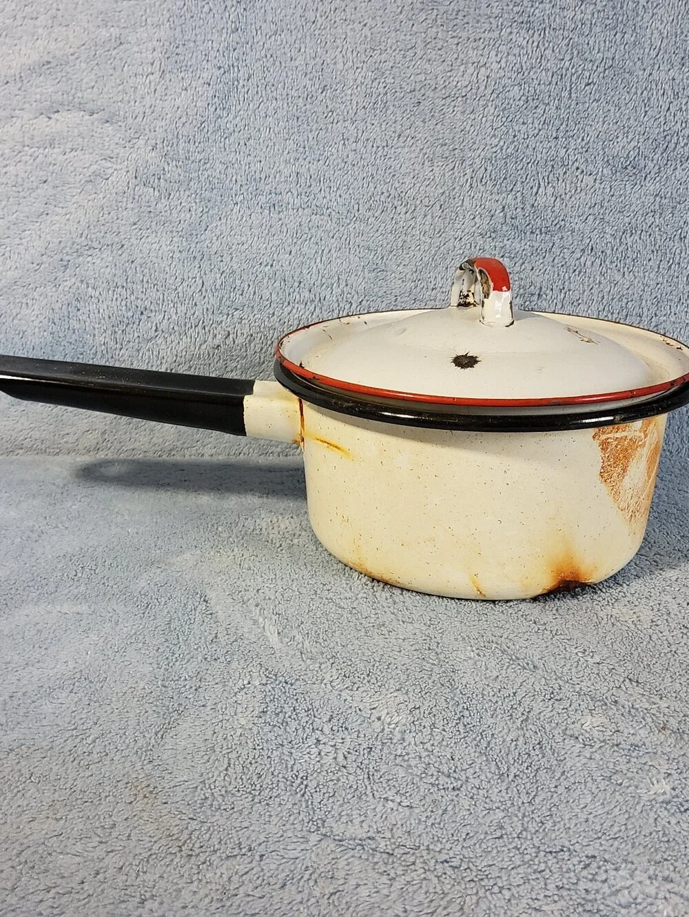 Enamelware vintage saucepan