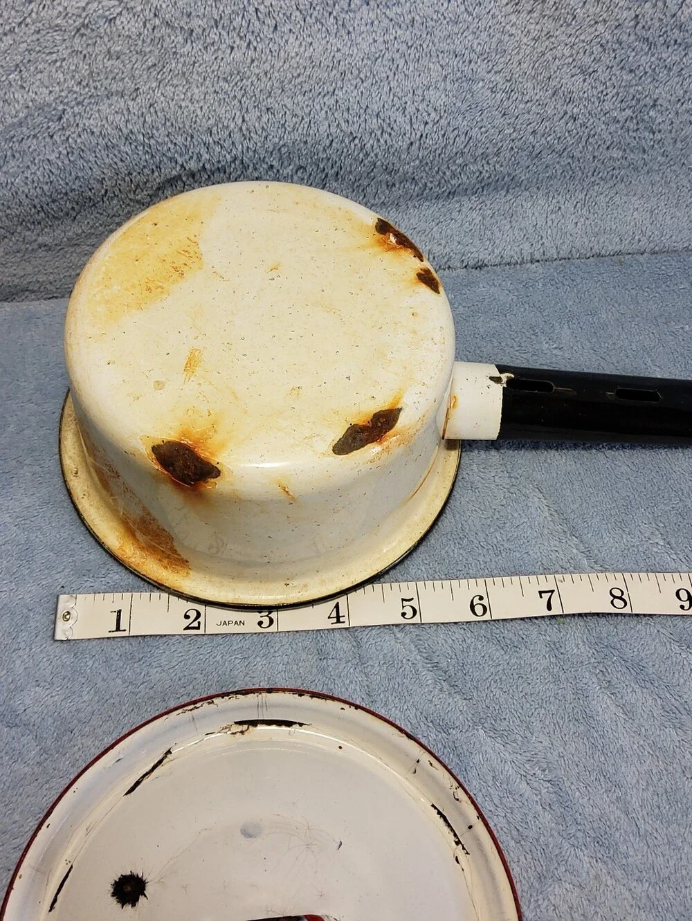 Enamelware vintage saucepan