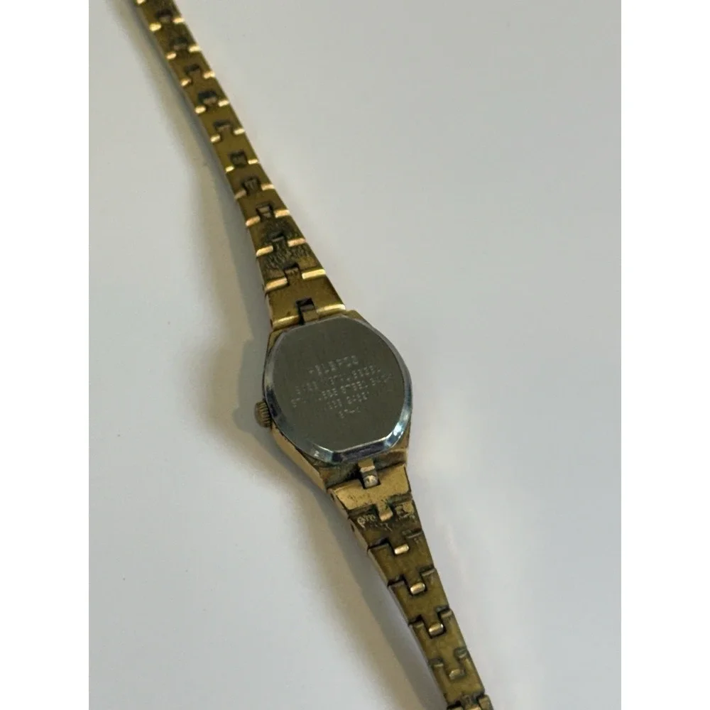 Vintage Helbros Heart Dial Gold Tone Women's Quartz Wristwatch Parts Repair
