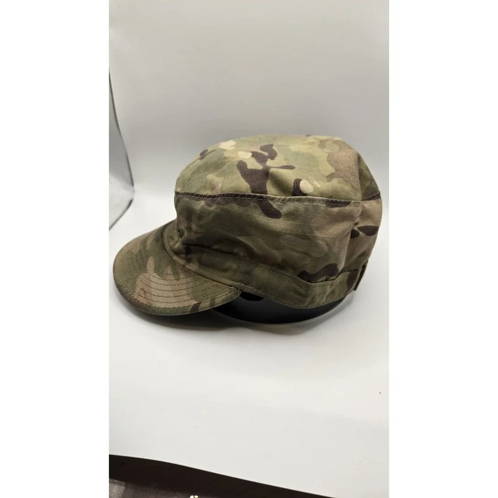 US Army OCP Camo Patrol Cap Hat Named Jacobs Spade Patch Military Field Worn