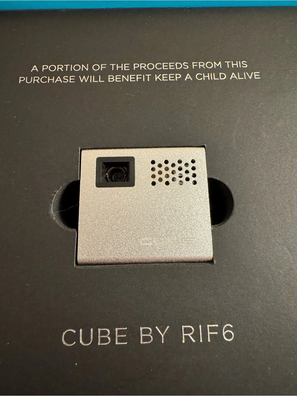RIF6 Cube Mobile Projector Mini Portable Pico Projector w/ Box Remote Tripod