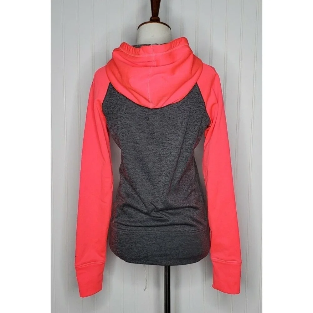Nike Therma Fit Women's Pullover Hoodie Sweatshirt Size XS Gray /Pink