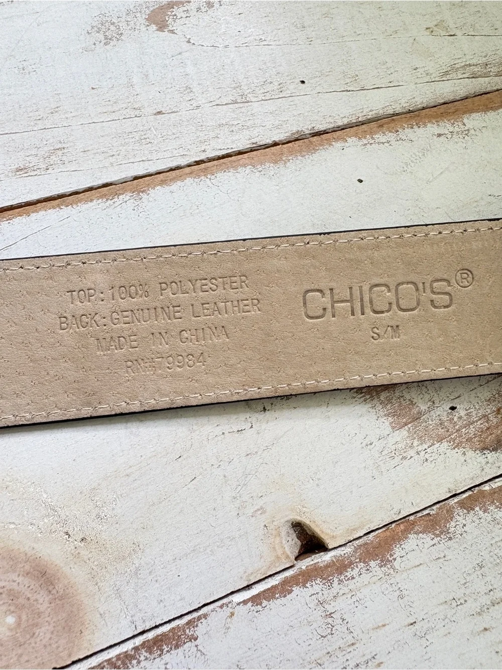 Chico’s vintage Y2K satin leather belt with oval gold gem buckle lace sz S/M EUC