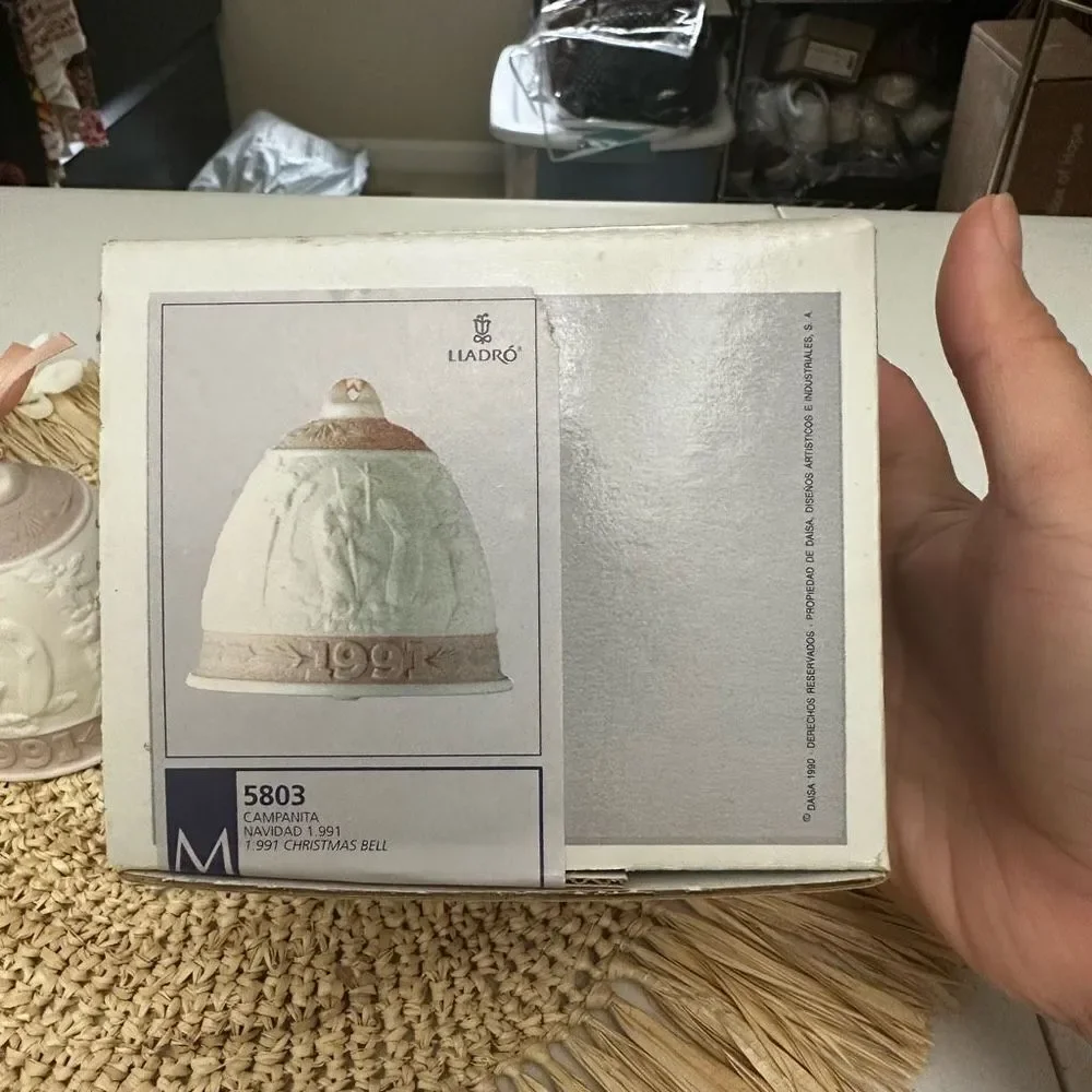 LLADRO Vintage 1991 Christmas Ornament‎ Collection Bell Nativity Scene w/ Box