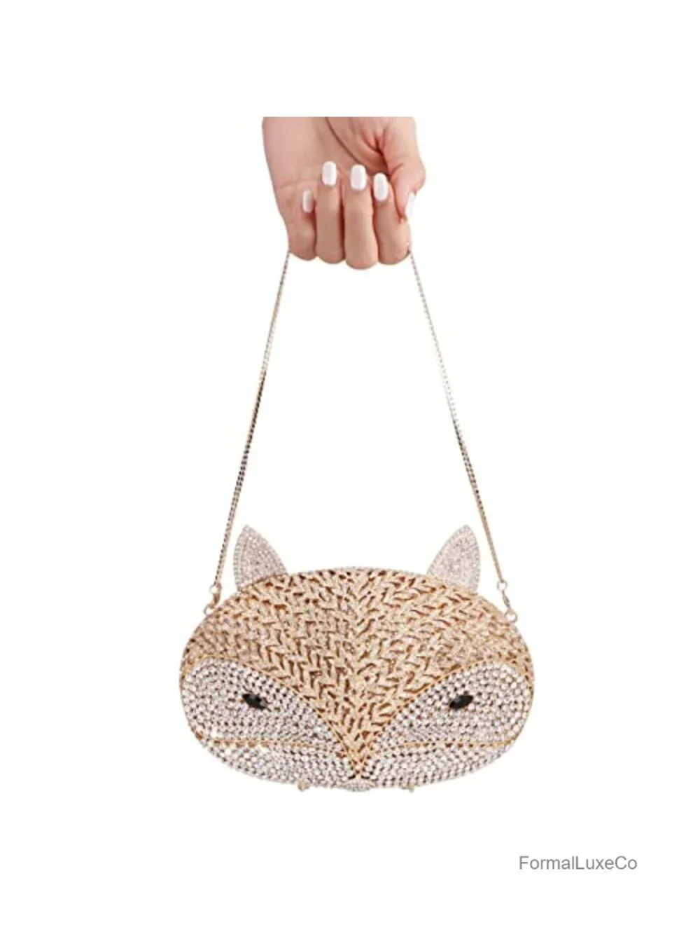 Rhinestone Clutch Purse Evening Handbag with Chain for Prom Party Wedding