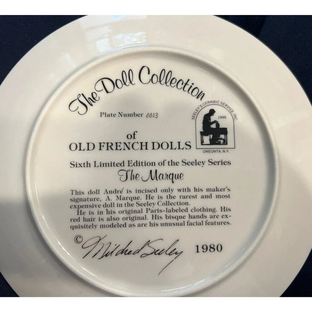 The Doll Collection Plates-Plate Number 0013 In Excellent Condition