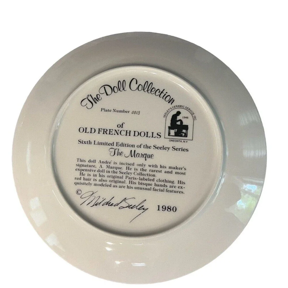 The Doll Collection Plates-Plate Number 0013 In Excellent Condition