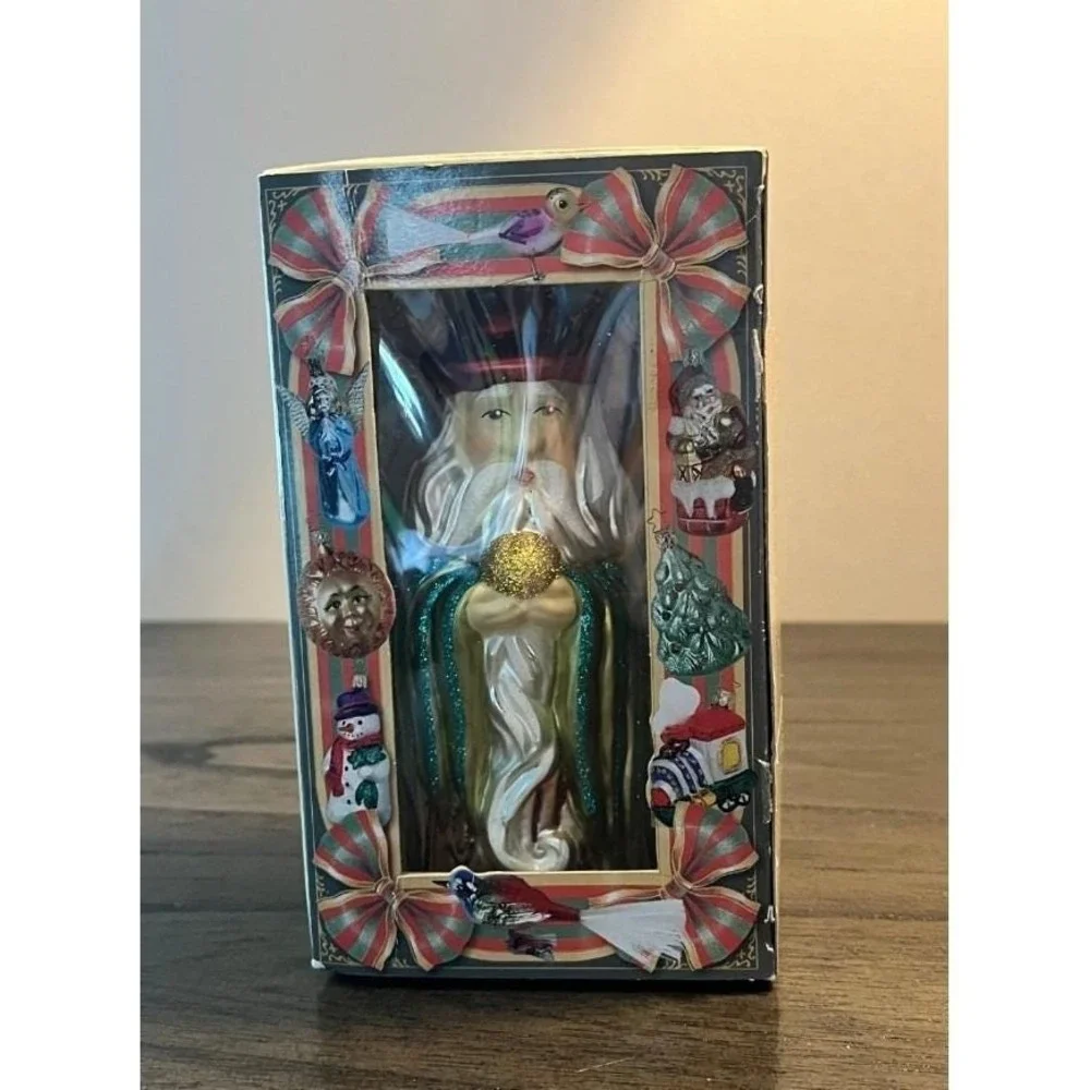 Inge-Glas Germany Hand Blown Glass Santa Christmas Ornament 6