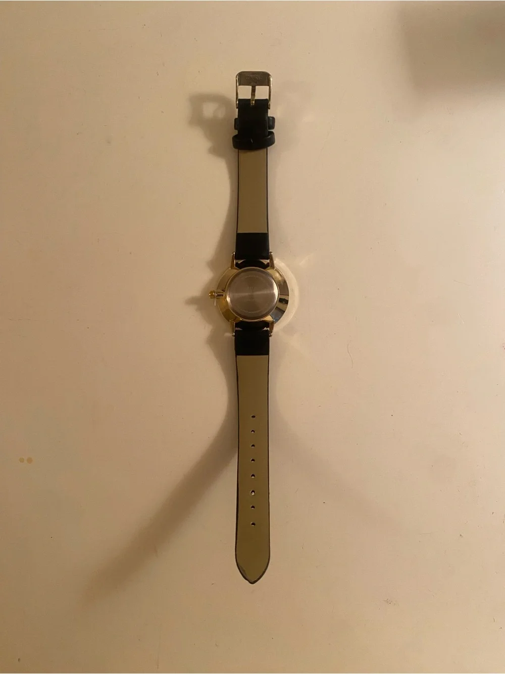 INC International Concepts Watch - Classic Round Face with Black Leather Strap