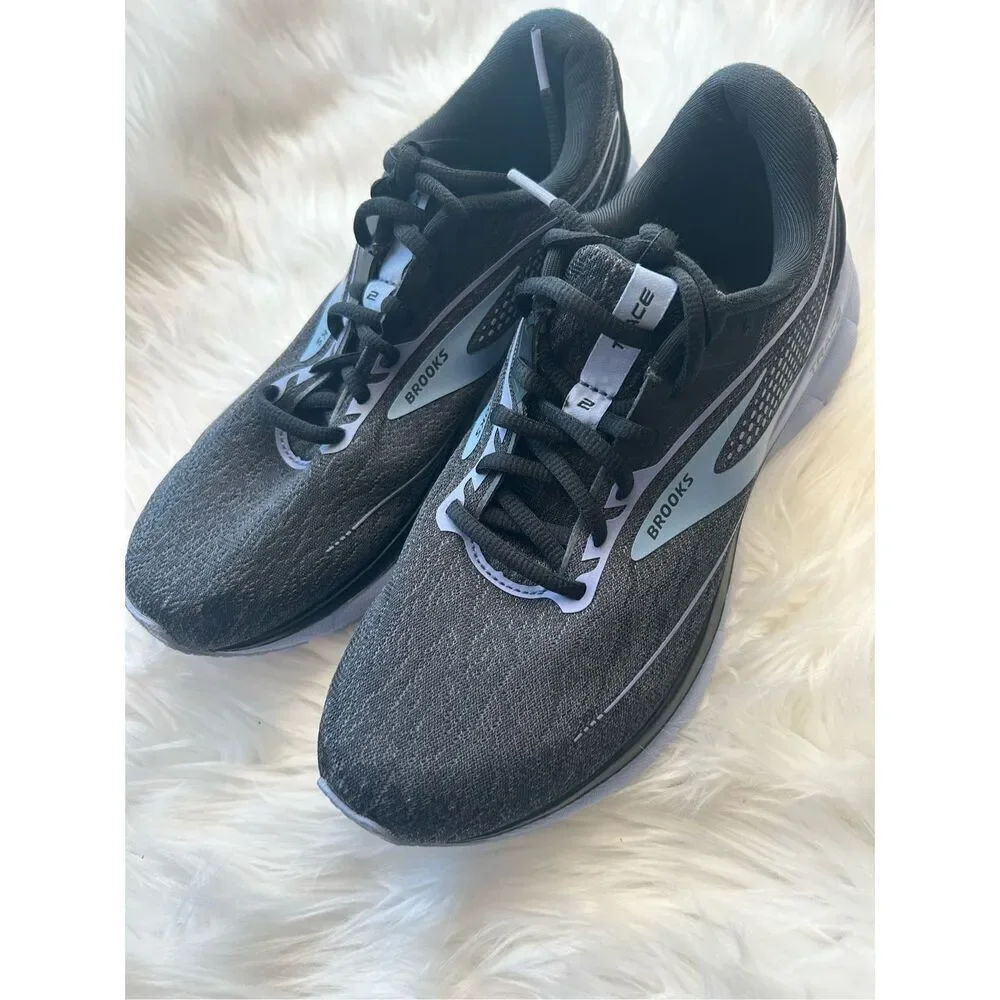 Brooks TRACE 2 Womens 8 Comfort Cushion Running Shoes Black Purple Gym Trainers