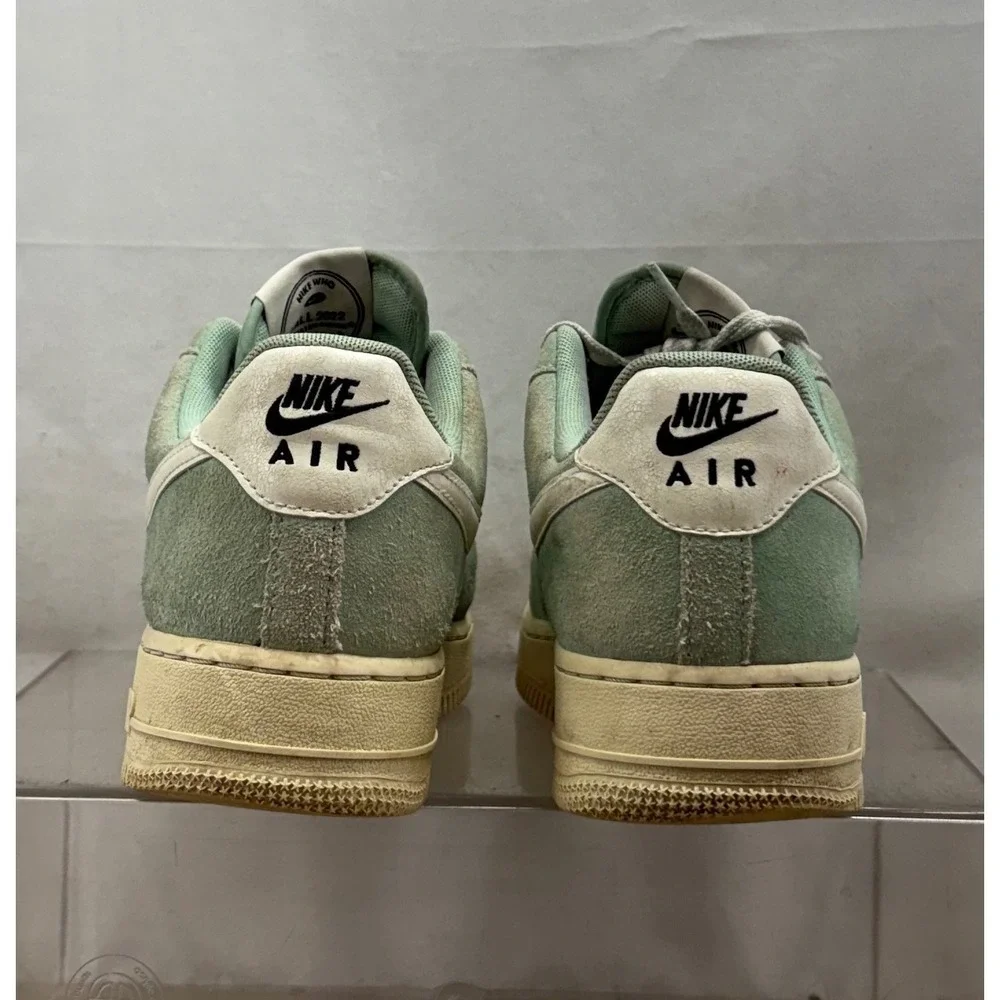 Nike‎ Air Force 1 Low Sage Green Suede White Swoosh Men's Size 8.5