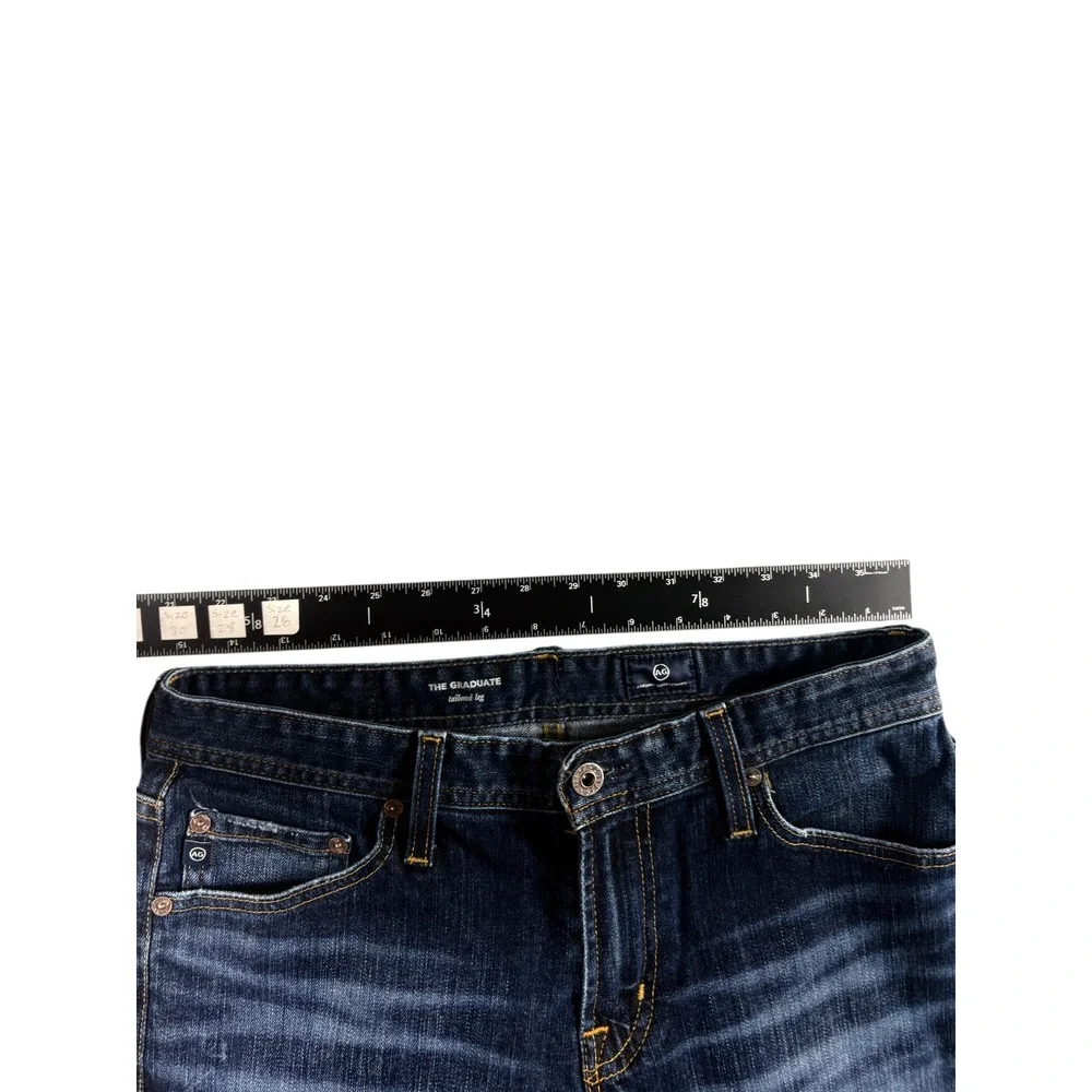 AG Adriano Goldschmied The Graduate Tailored Leg Jeans Men's 30x34 Blue Denim