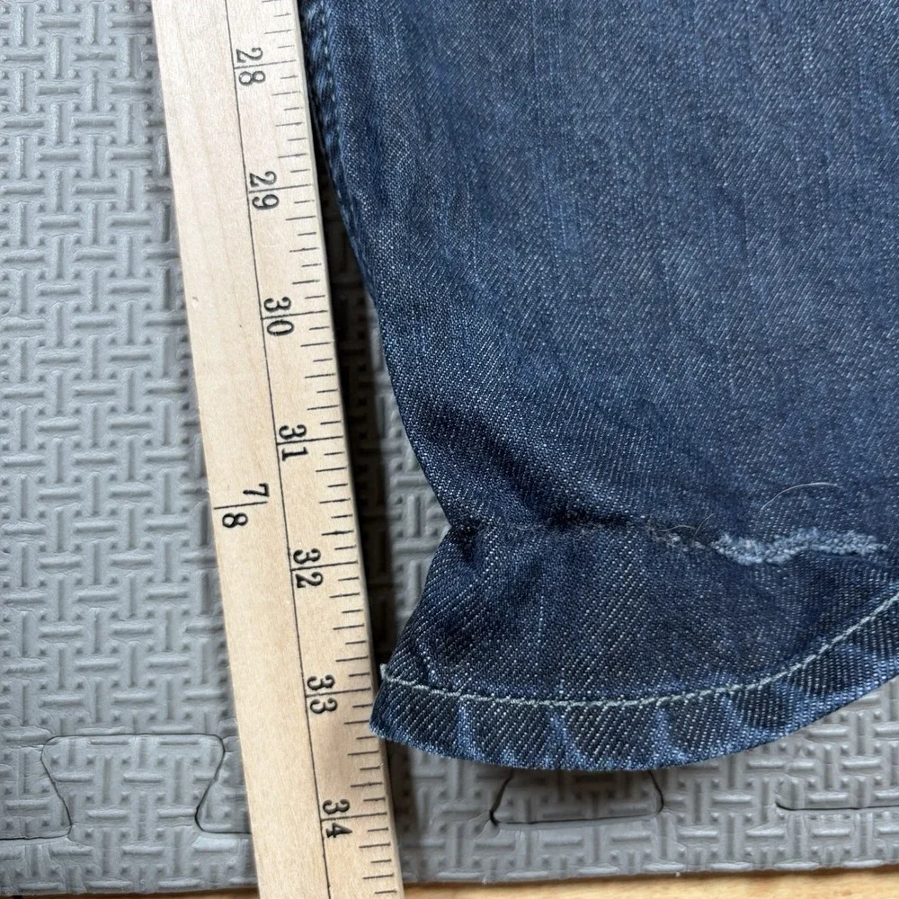 Diesel Jeans Mens 31x34 Blue Zatiny Regular Bootcut Distressed Button Fly 0088Z