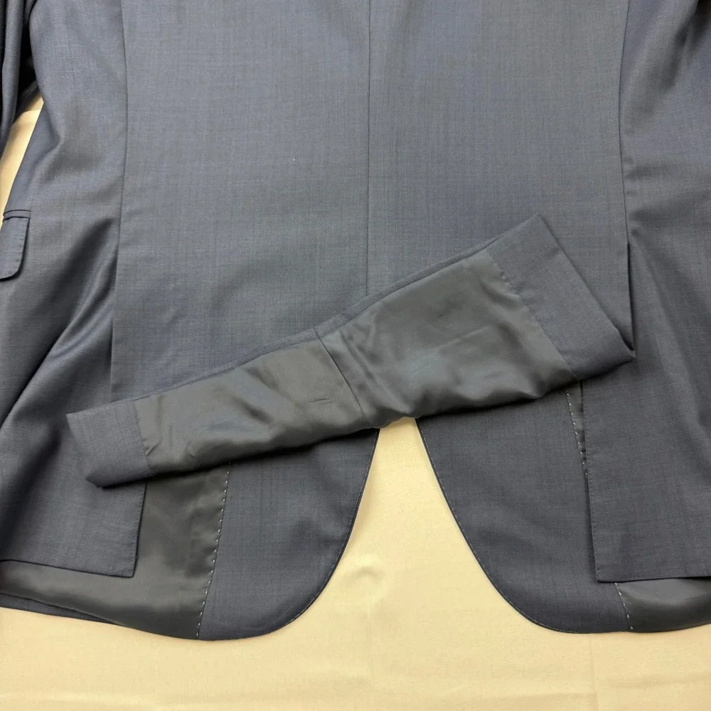 Peter Millar Blazer Mens 48T‎ Blue 100% Wool 2 Button Tailored Suit Jacket