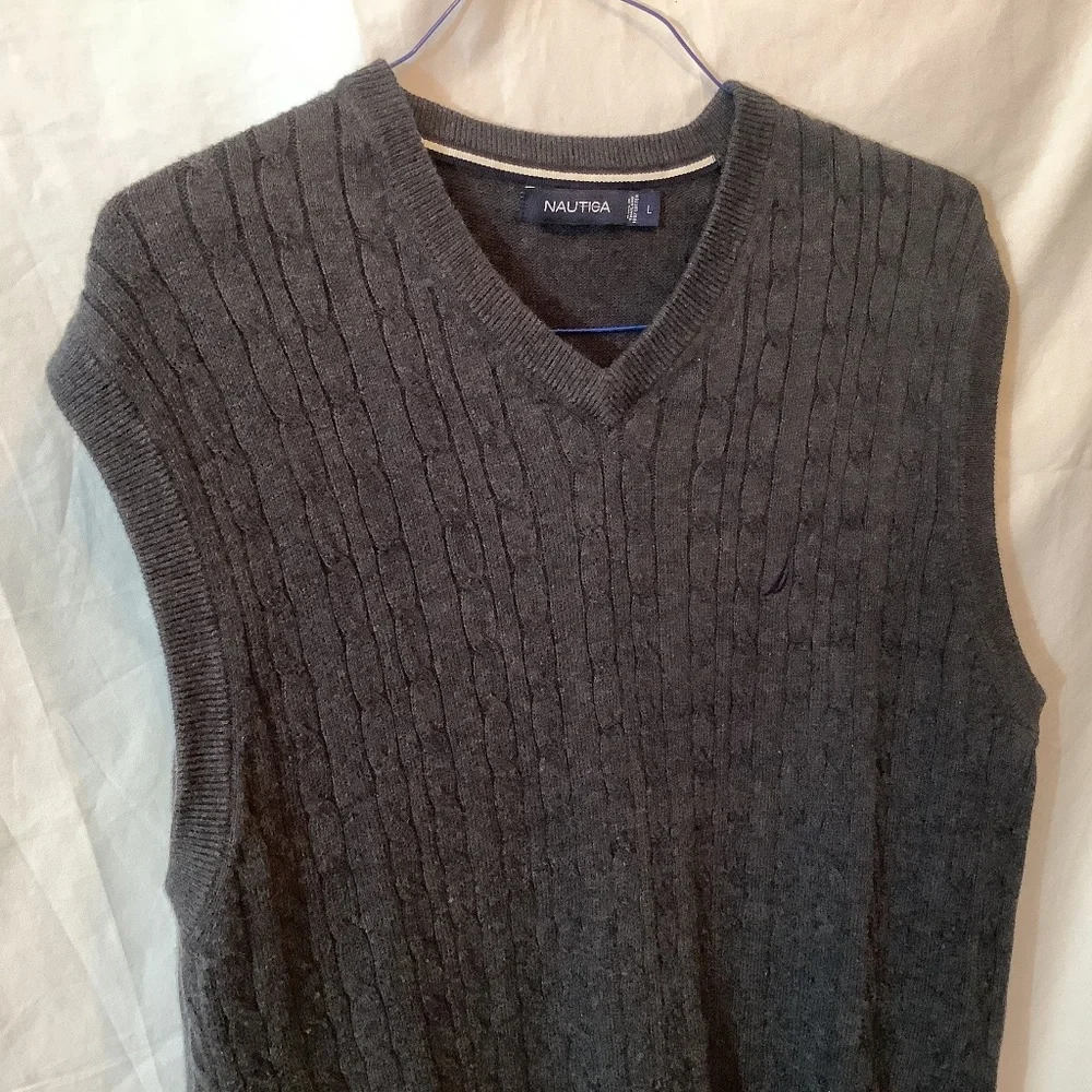 Nautica Mens Dark Gray Vest‎ ECU