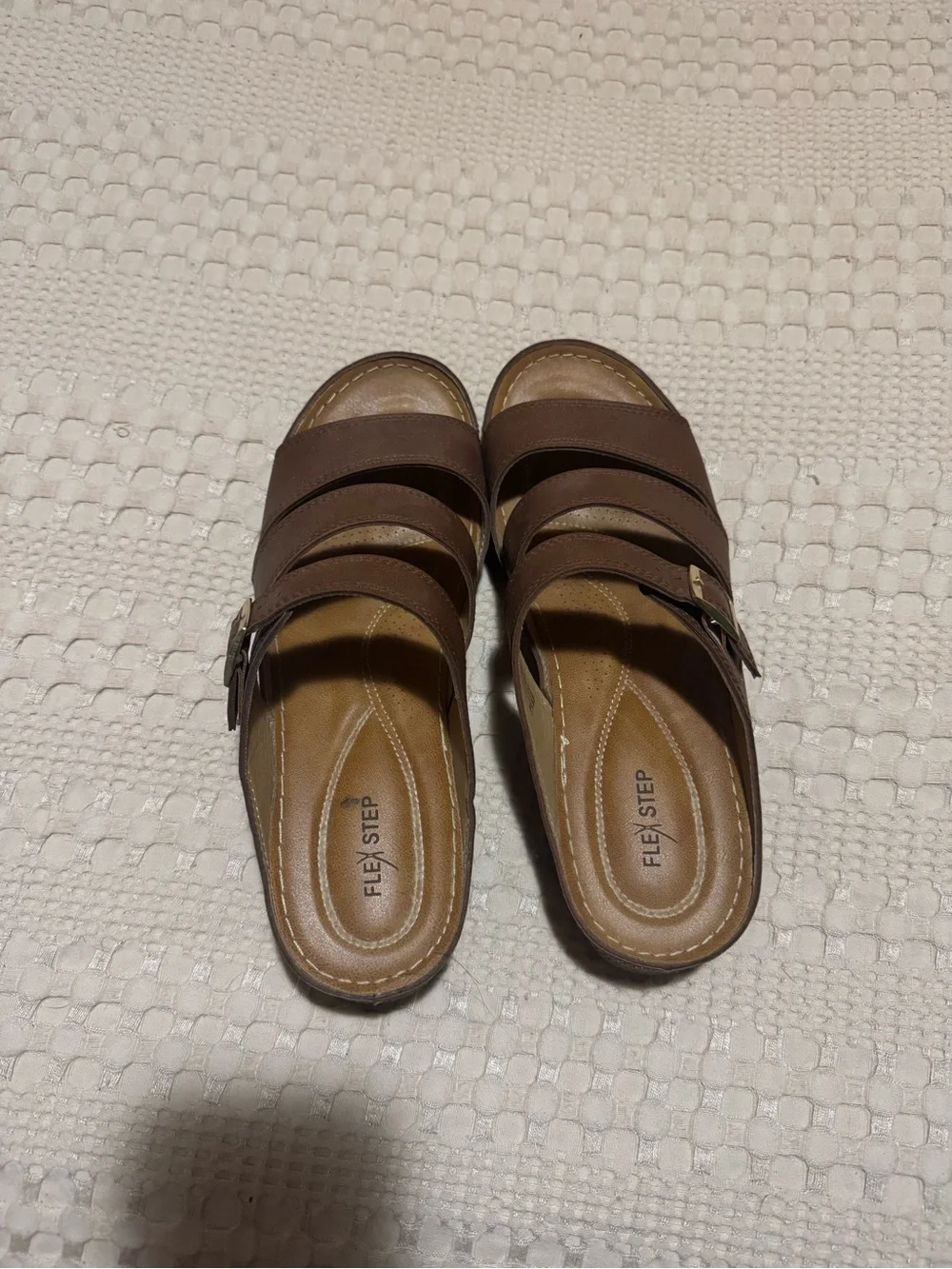 Brown Slip-On Sandals