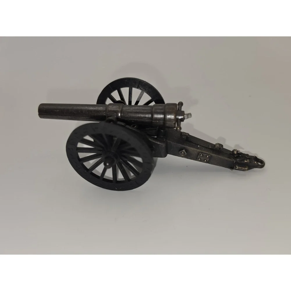 Vintage ‎ Civil War Cannon Miniature Cast Iron plastic wheels / pencil sharpener