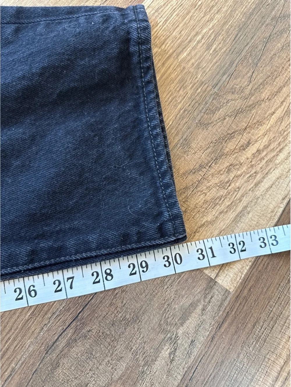Levi's 501 Button Fly Jeans Men's 32x30.5 Black Straight Leg Denim USA Classic