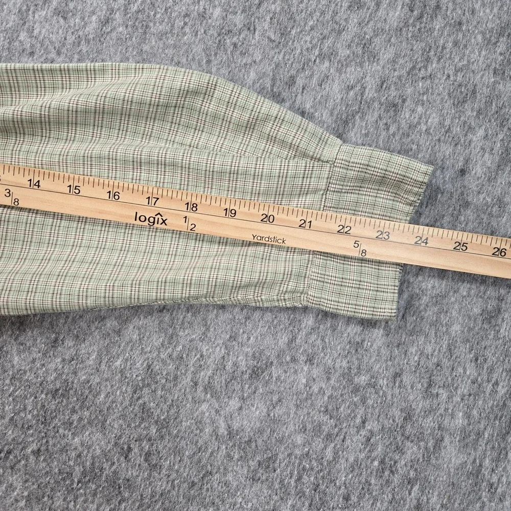 Polo Ralph Lauren Lowell Sport Shirt Mens Large Green Check‎ Cotton Long Sleeve