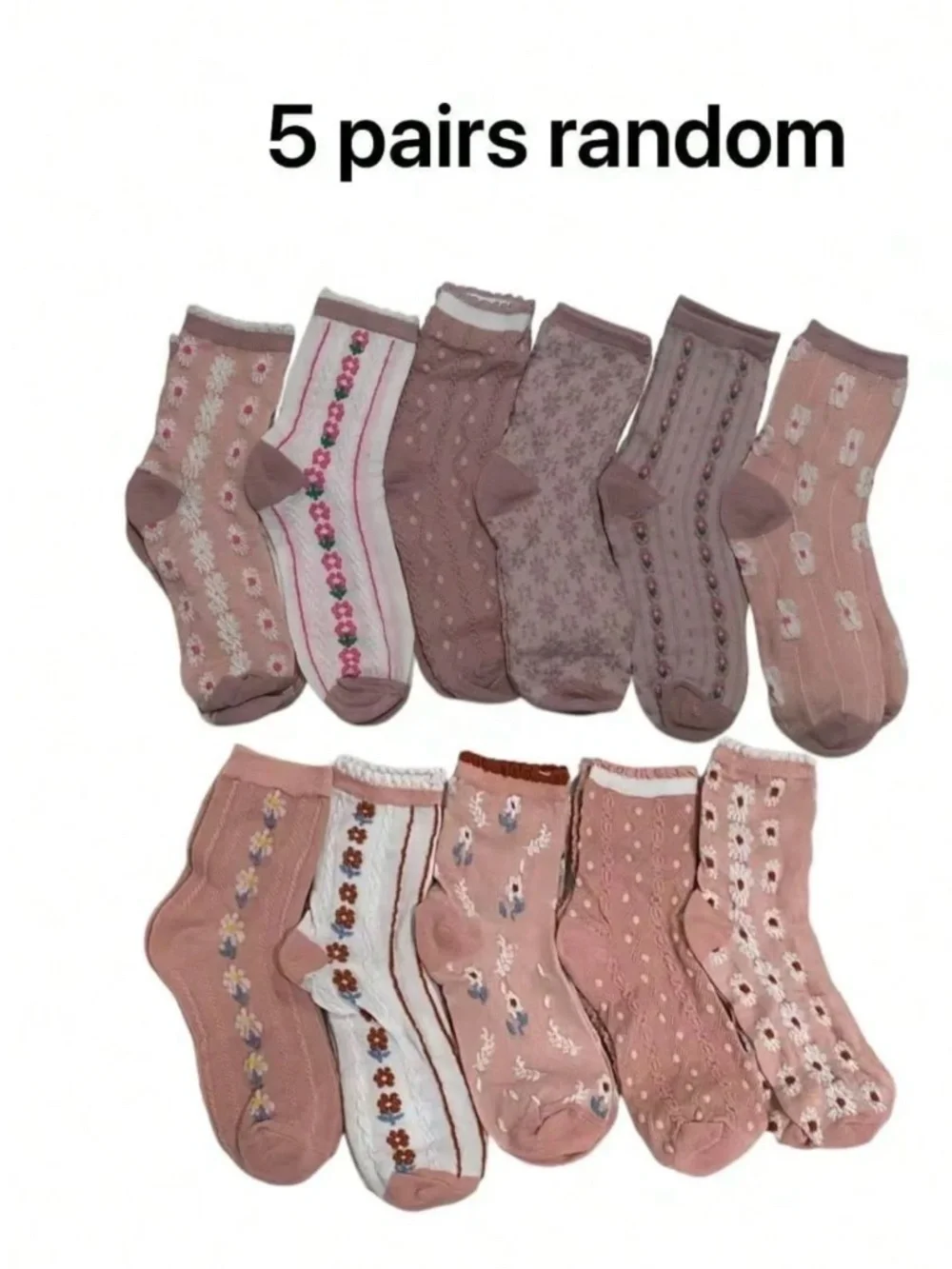Cozy Blush Brown Mix Textured Socks