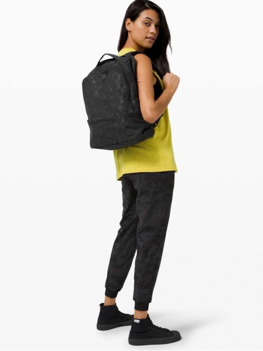 Lululemon City Adventure Black Patterned Backpack - 17L