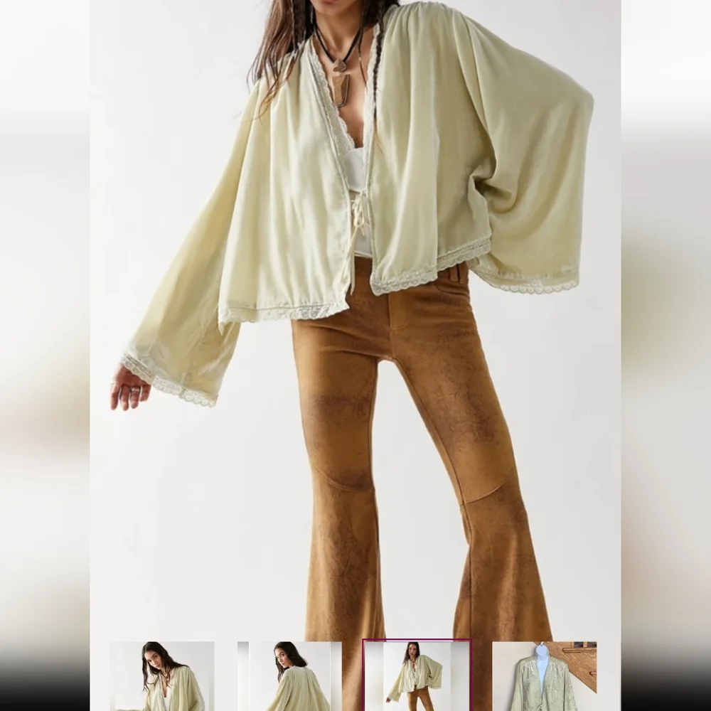 Free people Velvet shirt