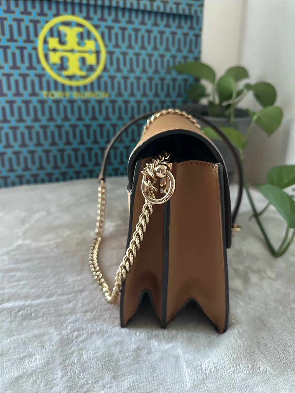 Tory Burch structured strap flap