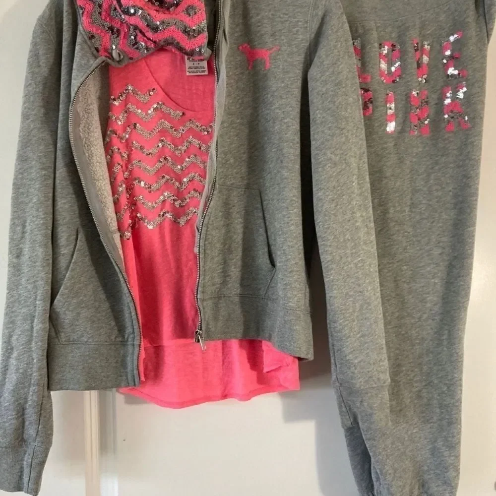 VS PINK CHEVERON BLING SET S