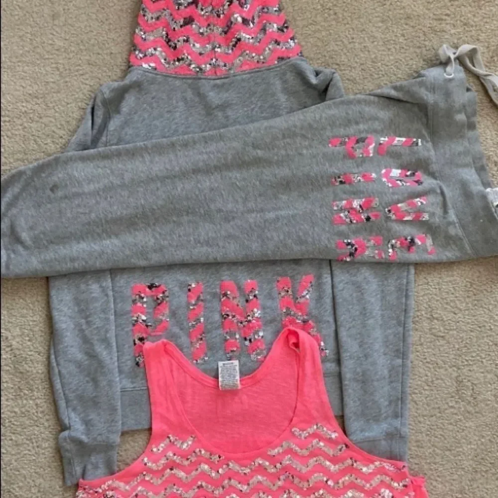 VS PINK CHEVERON BLING SET S