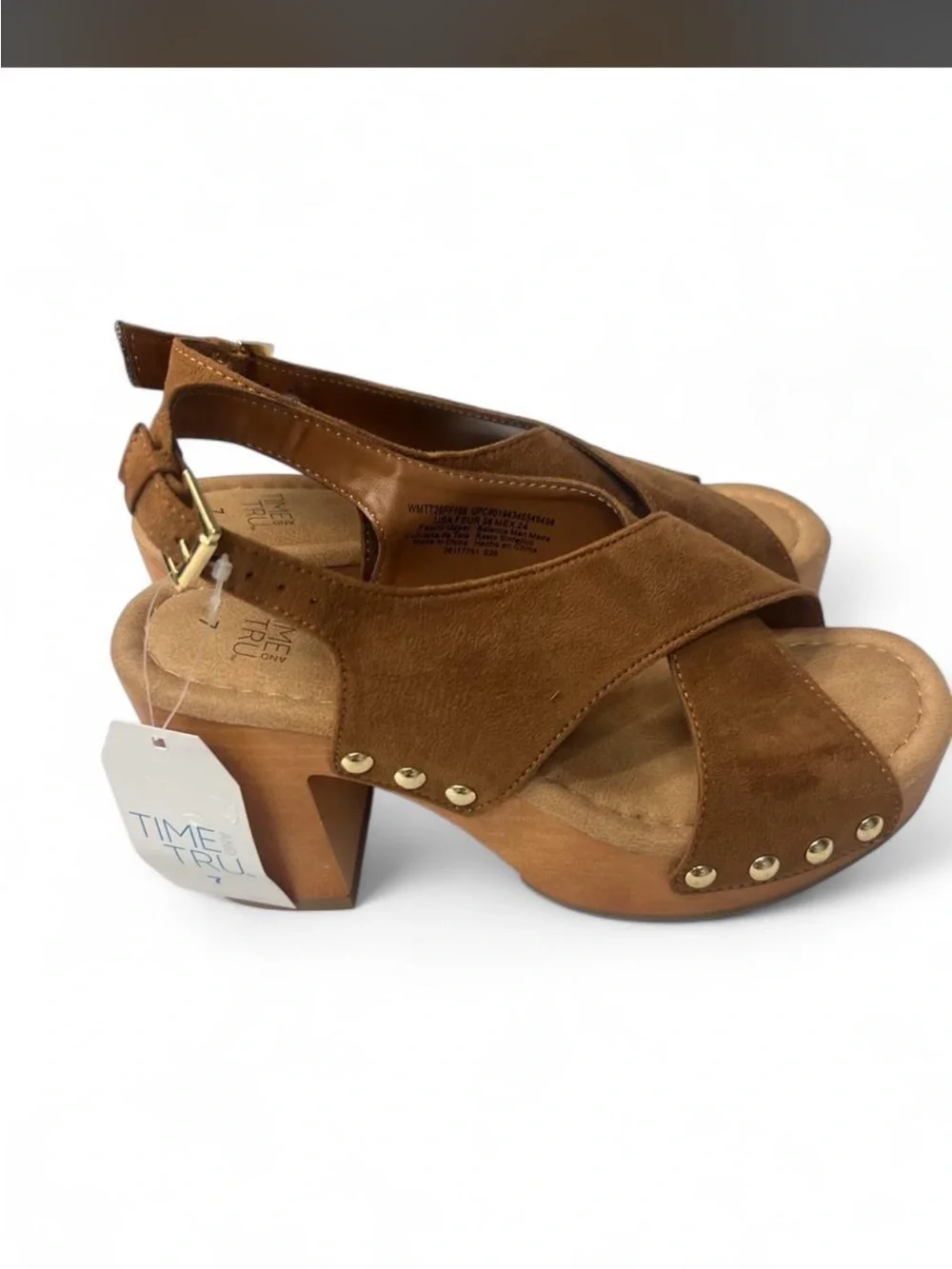 Time and Tru crisscross suede