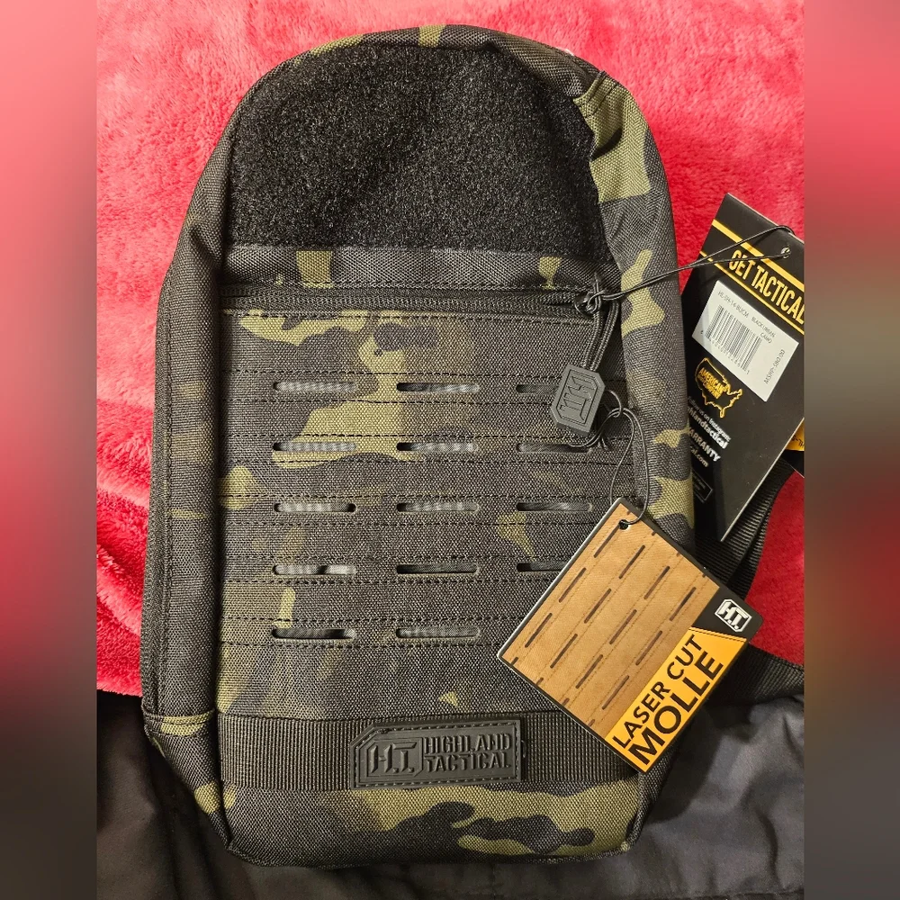 NWT Highland Tactical Small Crossbody Backpack Laser Cut Molle‎