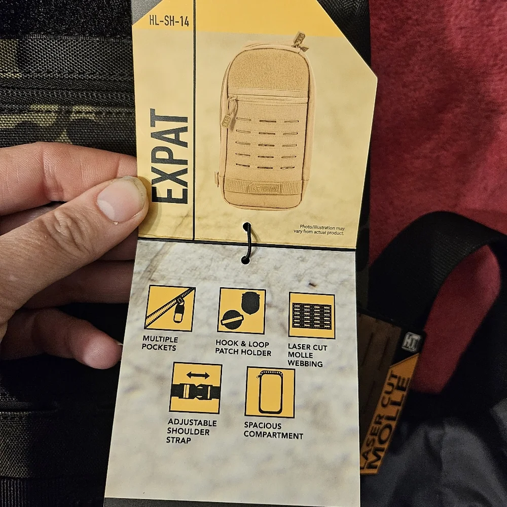 NWT Highland Tactical Small Crossbody Backpack Laser Cut Molle‎