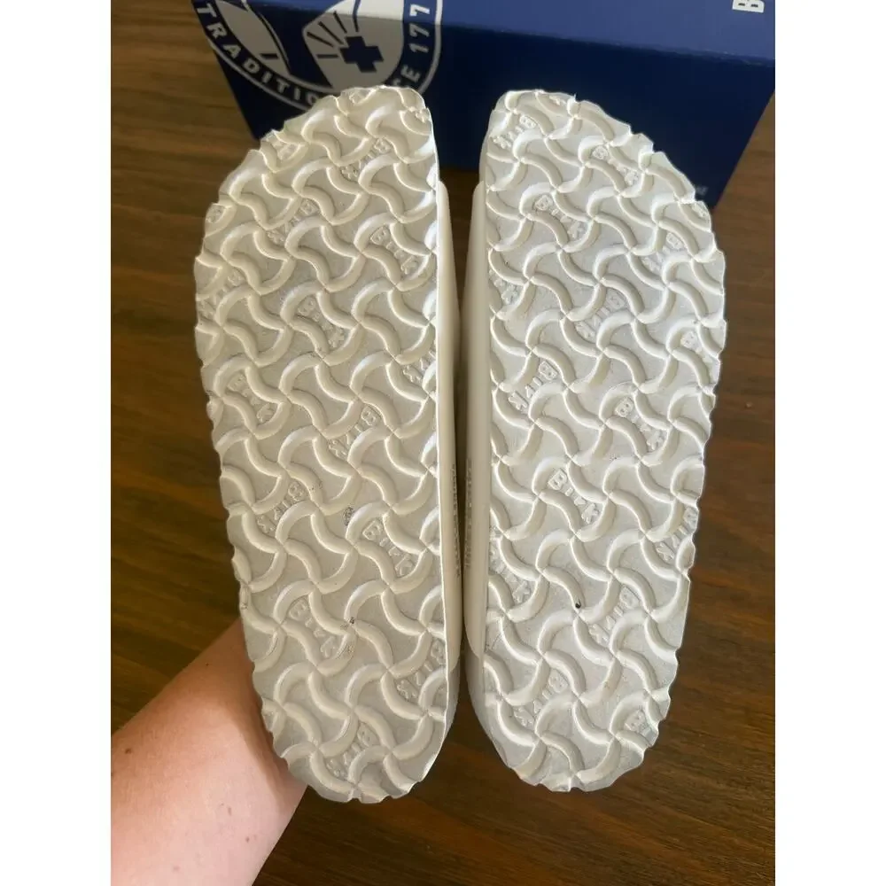 Birkenstock eggshell time featuring