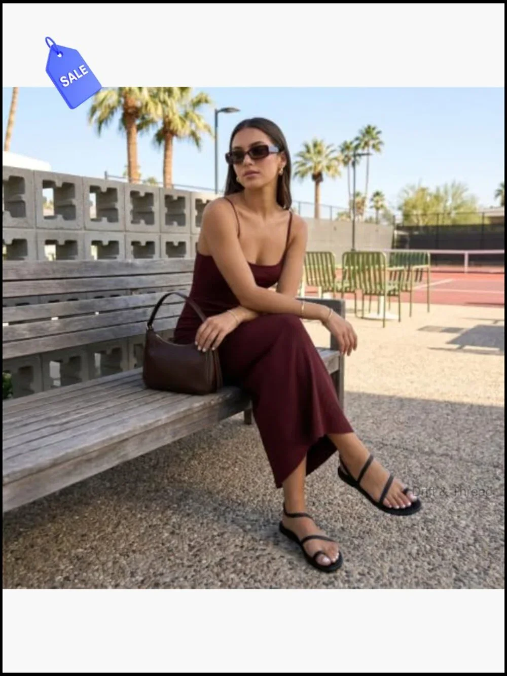Strappy Flip Flop Sandals with Memory Foam, Adjustable Ankle Strap, Casual Flat