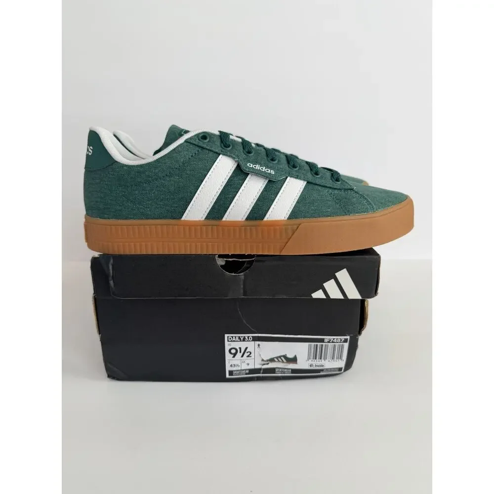 adidas Daily 3.0 Men’s Low Top Sneakers US 9.5M Collegiate Green/White Gum