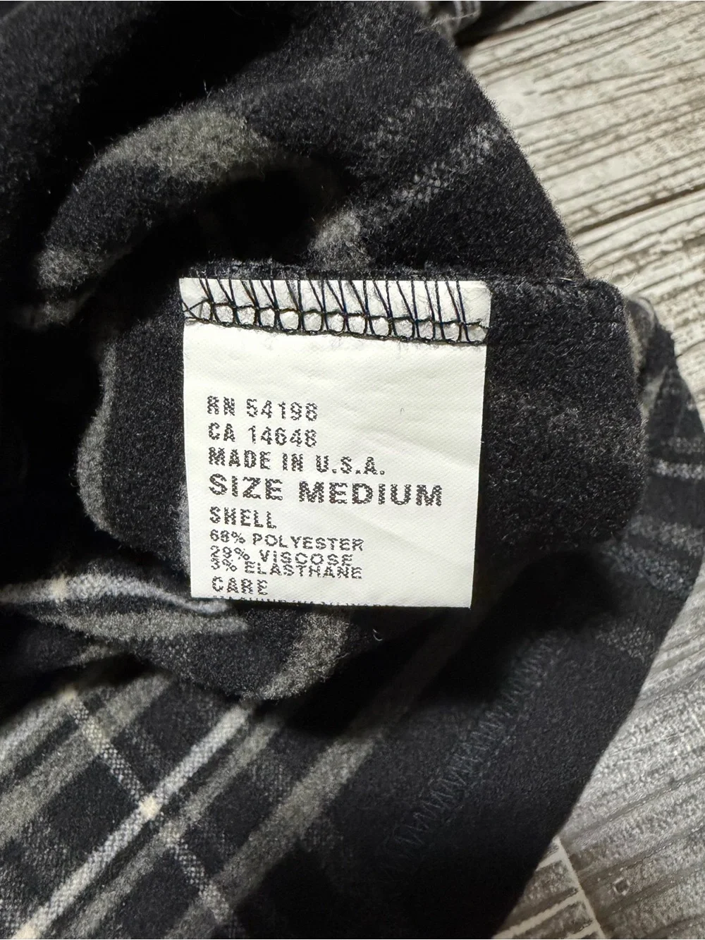 BOGNER Plaid Full Zip Jacket Women’s M Black Gray Made In USA Fleece
