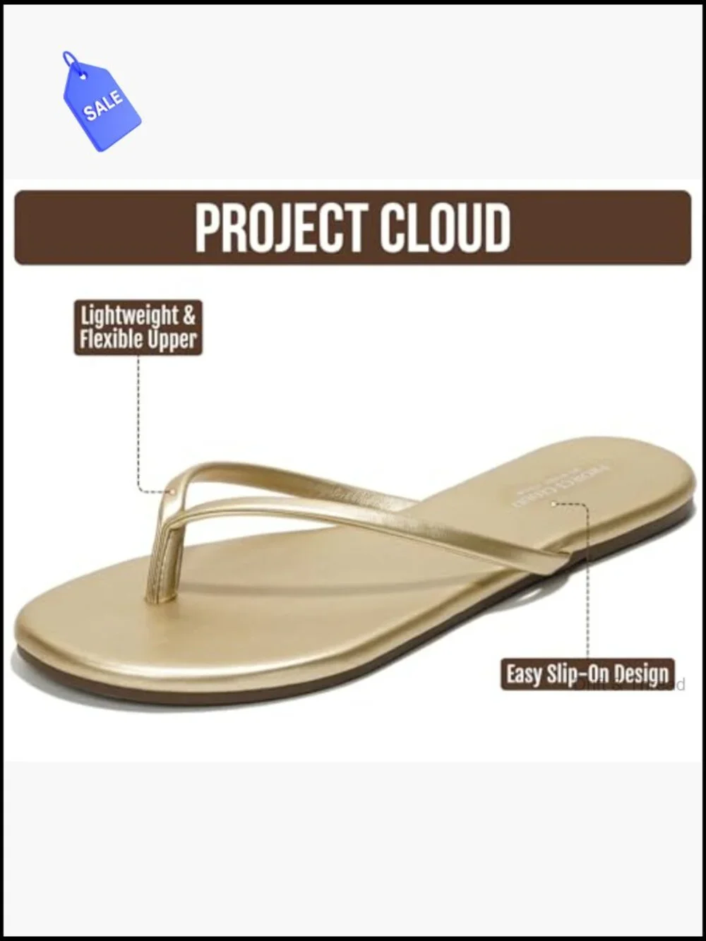 Lightweight Non-Slip Memory Foam Flip Flop Sandals