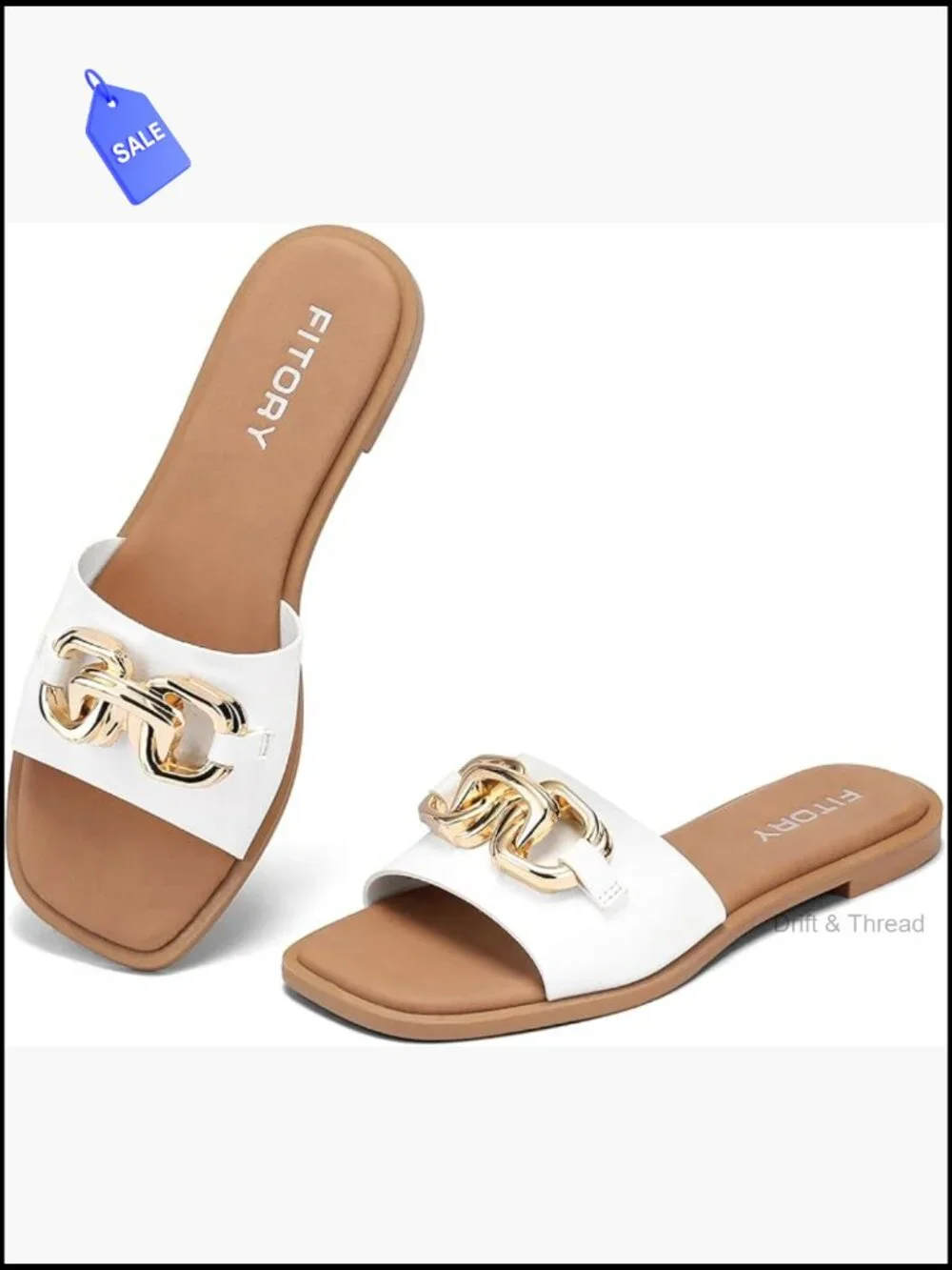 Women's Flat Sandals Fashion Slides Soft Leather Slippers Summer Size 6-11