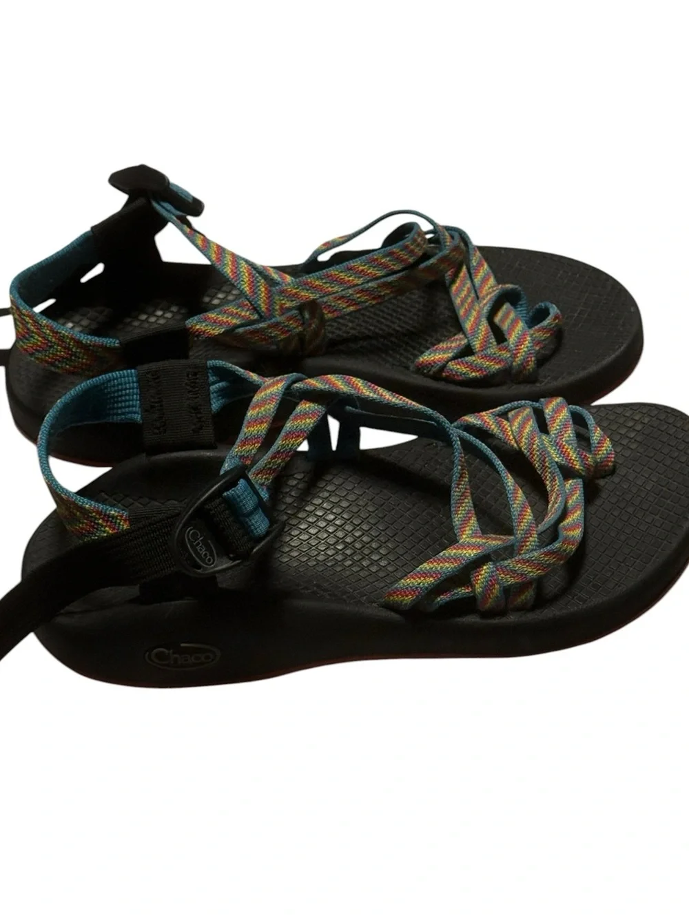 Chaco ZX/2 Classic Sandals Rainbow Straps Women’s Size 7
