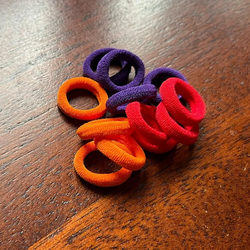 Bold color hair elastics NWOT