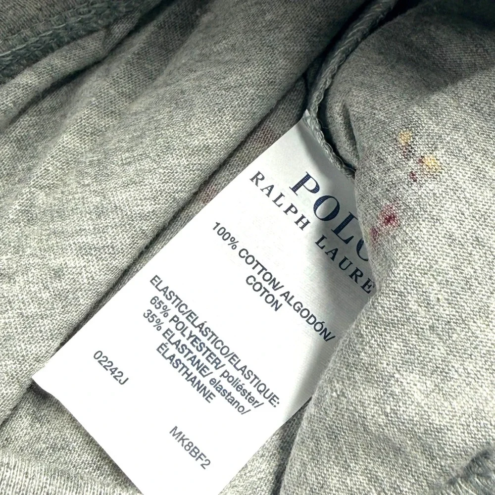 Polo Ralph Lauren Jogger Pajama Pants Mens XL Gray Polo Bear All Over Print