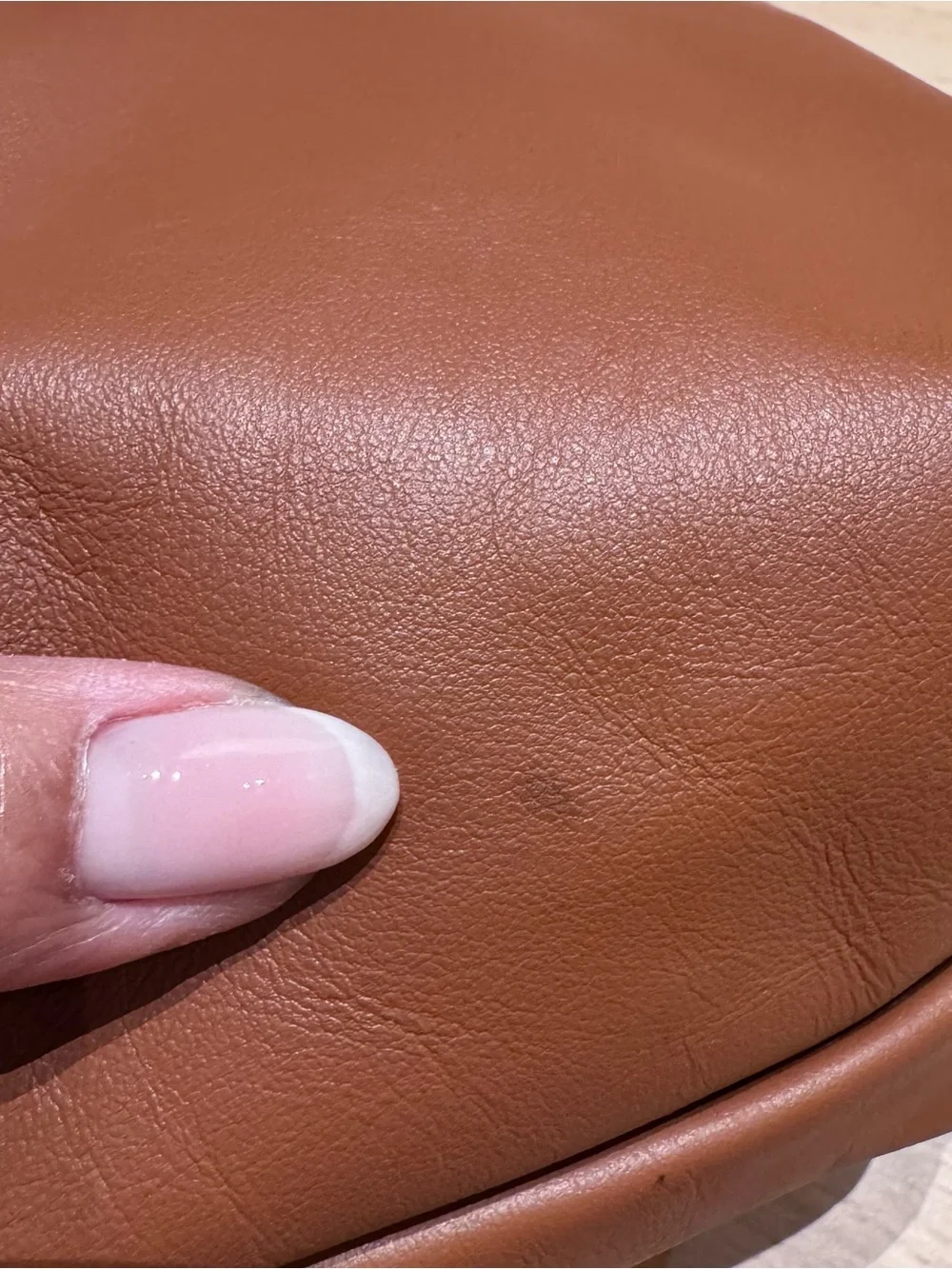 Longchamp Le Pliage Cuir XS Leather Crossbody Bag Cognac Brown